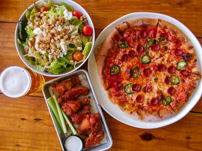 Spicy sausage Detroit-style pizza from Via 313